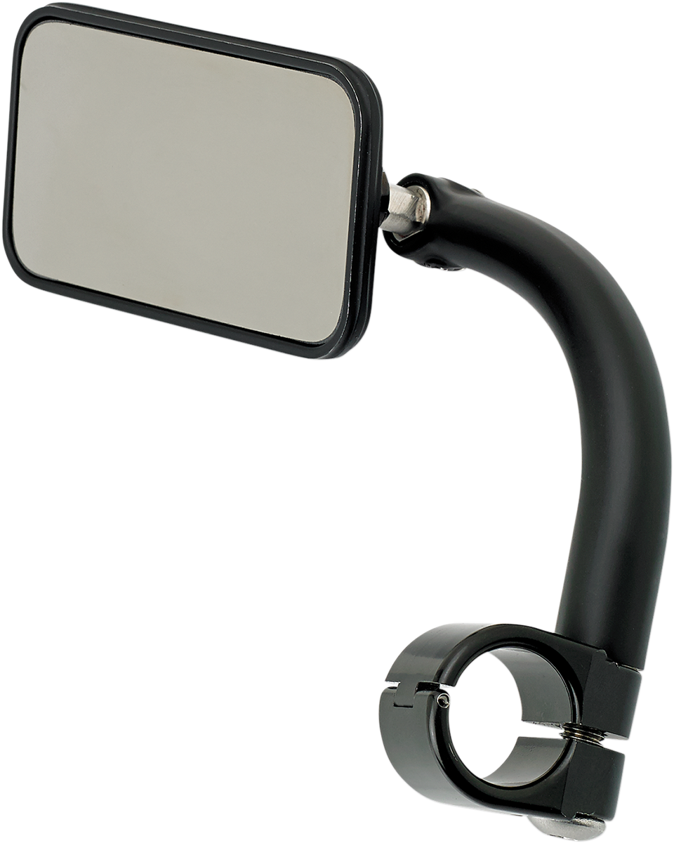 BILTWELL Mirror - Utility - Side View - Rectangle - Clamp-On - Black - 1"