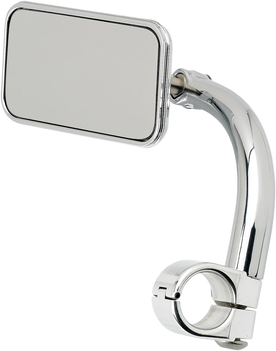 BILTWELL Mirror - Utility - Side View - Rectangle - Clamp-On - Chrome - 1"