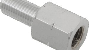 EMGO Adapter - Mirror - Universal - M10 x 1.25 Male | M10 x 1.25 (Left Hand) Female - Chrome