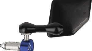 DRIVEN RACING Mirror - Halo - Side View - Pentagon - Black/Blue - Left - Each