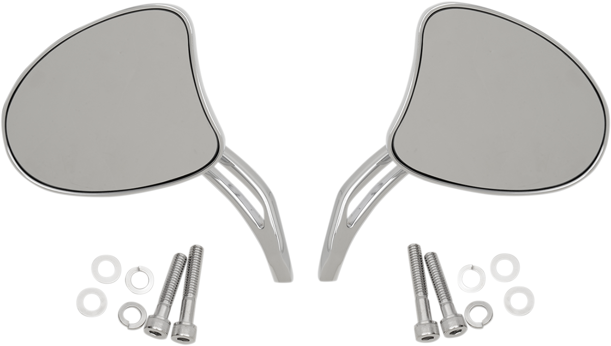 DRAG SPECIALTIES Mirrors - Side View - Tapered - Chrome - Short Stem - Pair