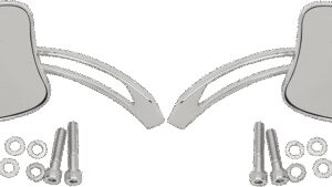 DRAG SPECIALTIES Mirrors - Side View - Tapered - Chrome - Long Stem - Pair