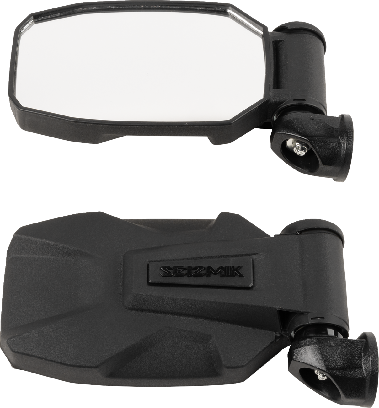 SEIZMIK Mirrors - Strike - Side View - Rectangle - Black - 1.75" ROPS - Pair