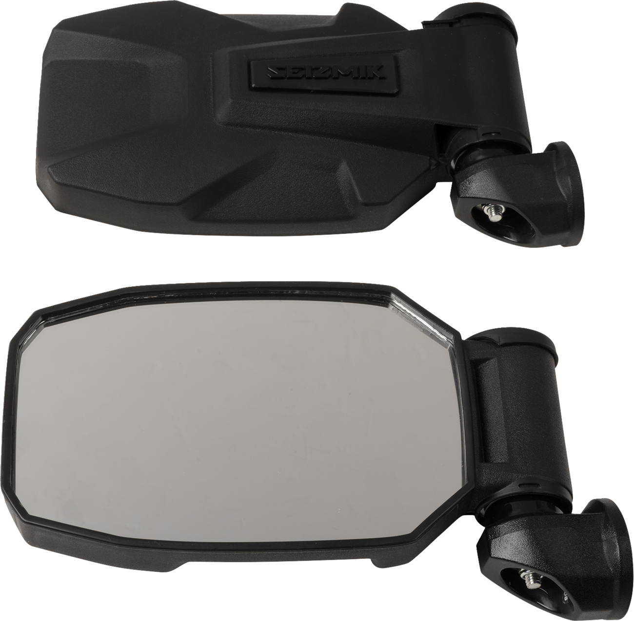 SEIZMIK Mirrors - Strike - Side View - Rectangle - Black - 1.875"/2" ROPS - Pair