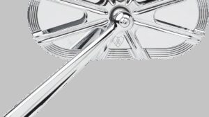 ARLEN NESS Mirror - Side View - Caged Series/Deep Cut - Chrome - Left