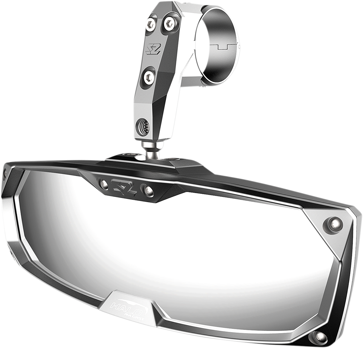 SEIZMIK Mirror - Halo R - Rear View - Rectangle - Silver - 1.75" ROPS