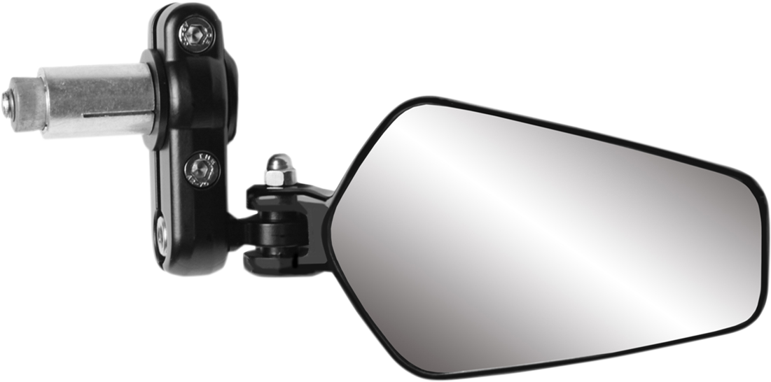PARTS UNLIMITED Mirror - Side View/Bar End - Oval - Black
