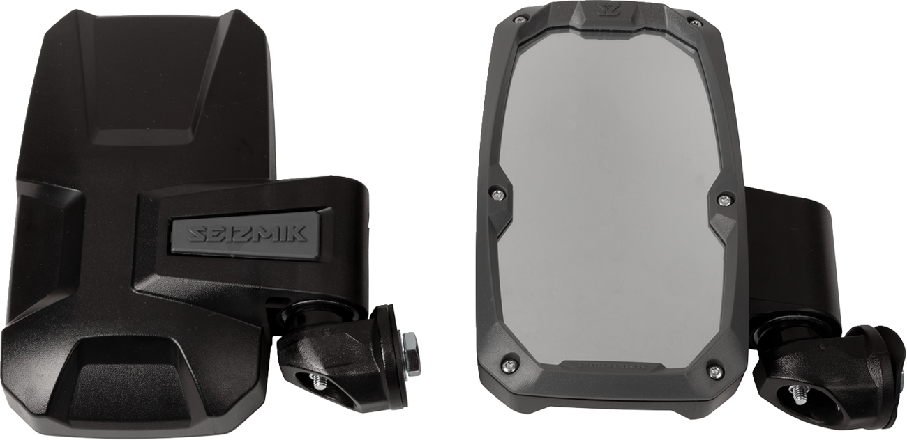 SEIZMIK Mirrors - Embark - Side View - Rectangle - Black - Polaris Pro-Fit/Can Am Profiled ROPS - Pair