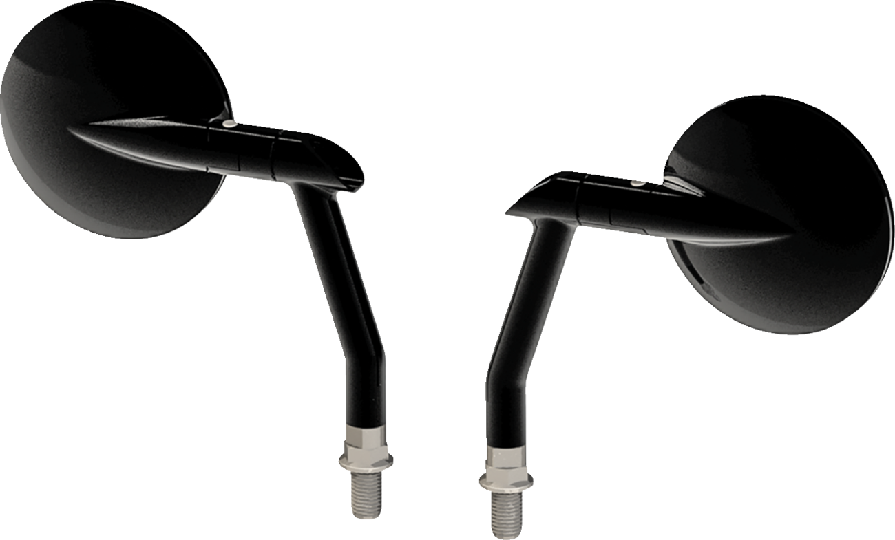 BURLY BRAND Mirrors - Hot Rod - Side View - Round - Black