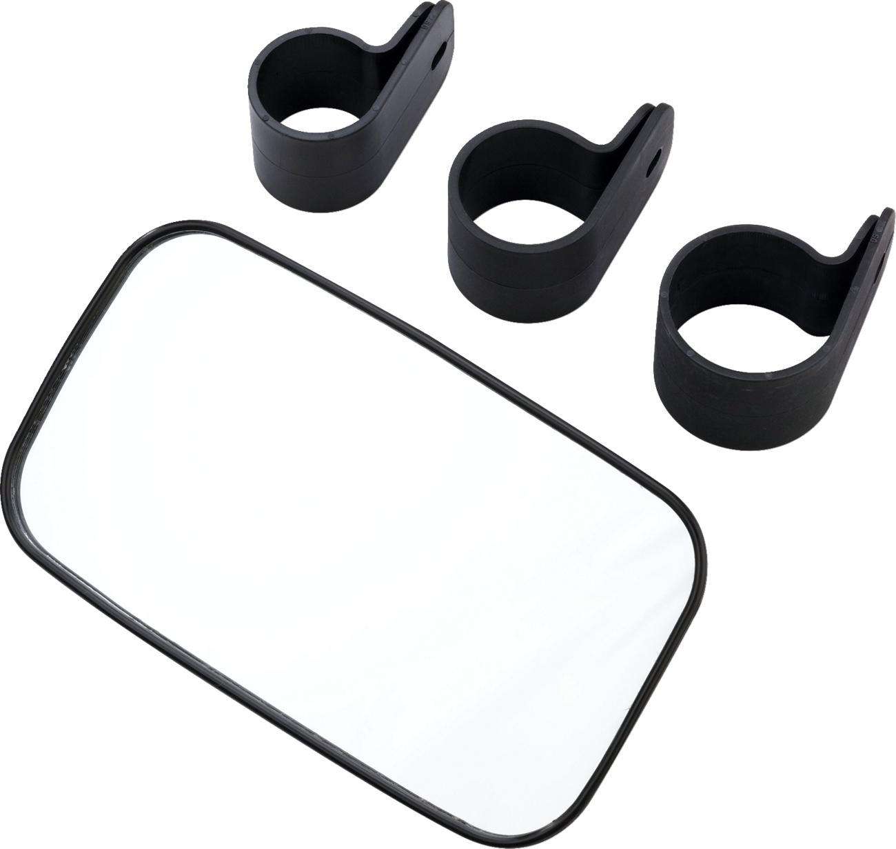 MOOSE OFFROAD Mirror - Rear/Side View - Rectangle - Black