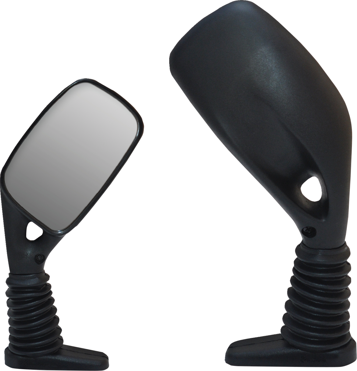 PARTS UNLIMITED Mirrors - Side View - Rectangular - Black - Pair