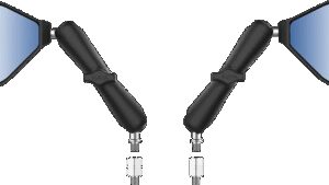 RAM MOUNTS Tough-Mirror™ - Side View - Oval - Black - Left/Right - Long Arm