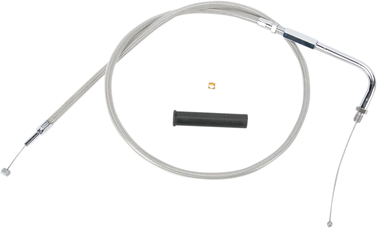 DRAG SPECIALTIES Stainless Braided Throttle Cable - 34-1/2"