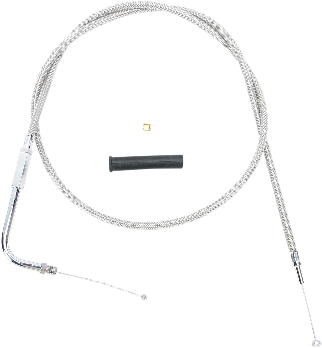 DRAG SPECIALTIES Stainless Braided Throttle Cable - 48"