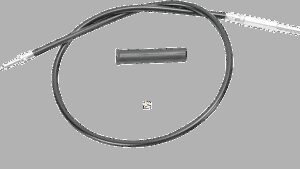 DRAG SPECIALTIES Black Vinyl Throttle Cable - 37"