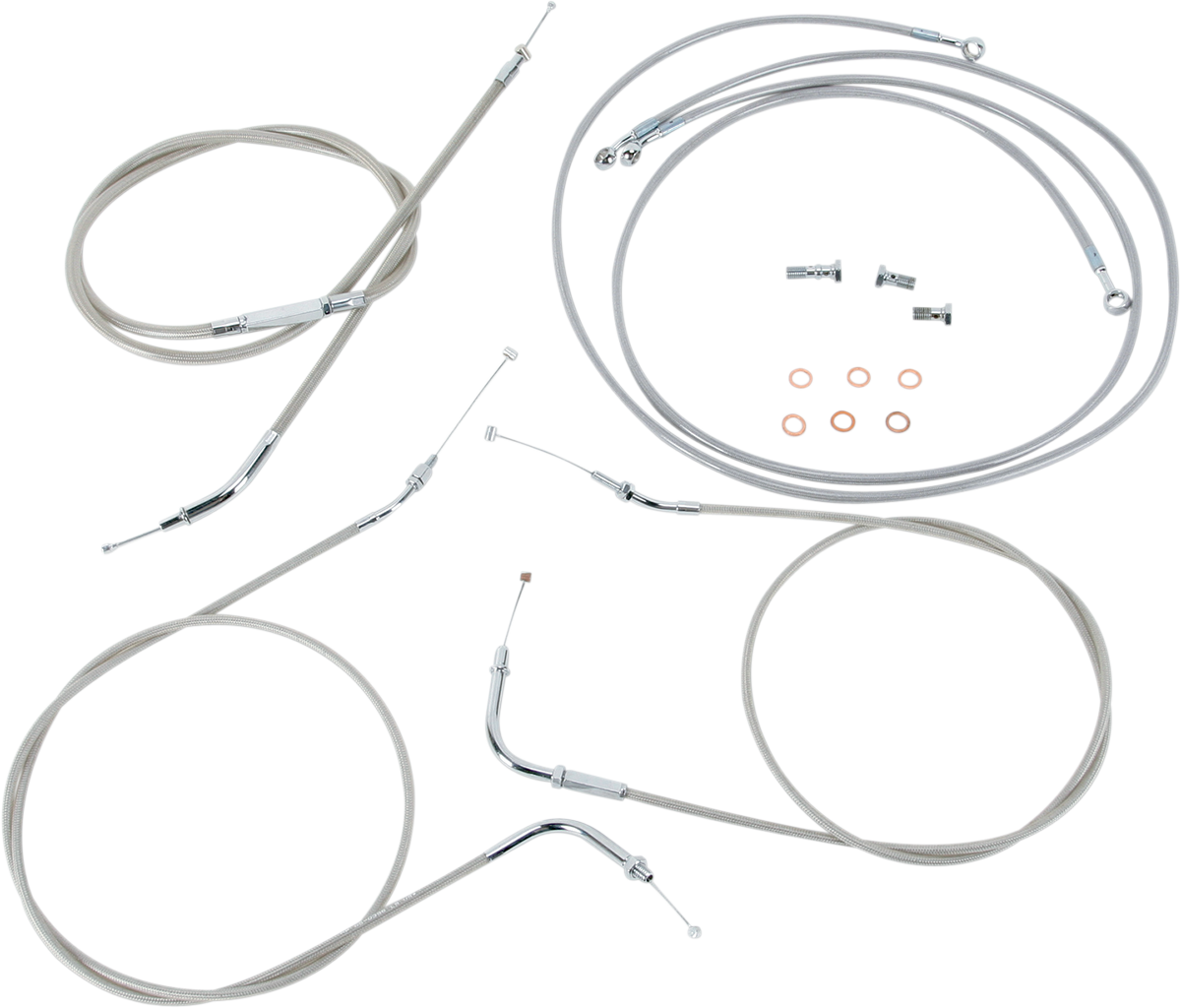 BARON Stainless Handlebar Cable/Line Kit - 18"-20" - '99-'03 Roadstar