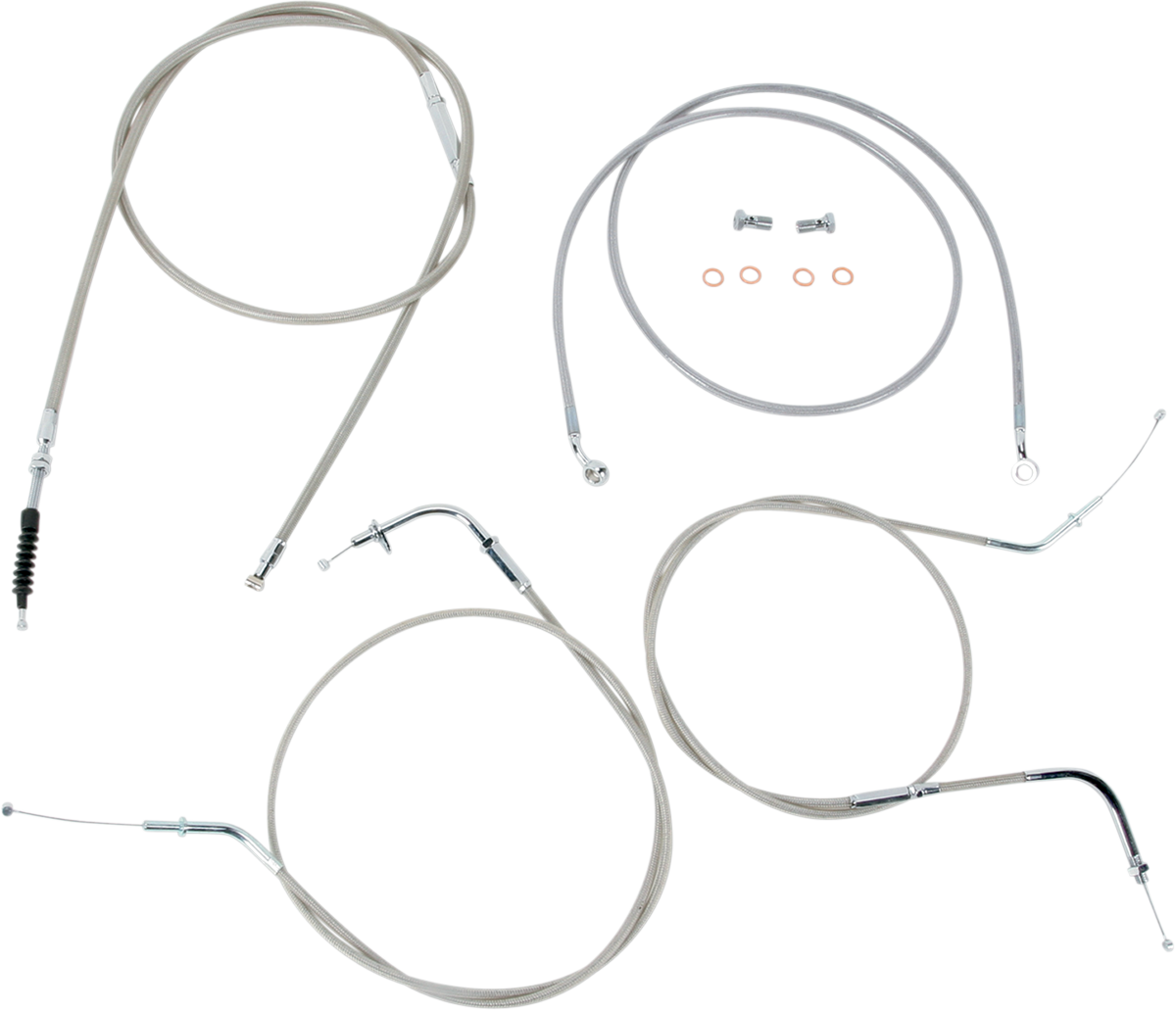 BARON Stainless Handlebar Cable/Line Kit - 18"-20" - VN900