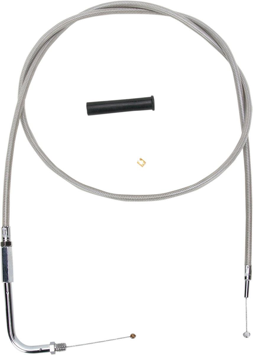 DRAG SPECIALTIES Stainless Braided Throttle Cable - 48"