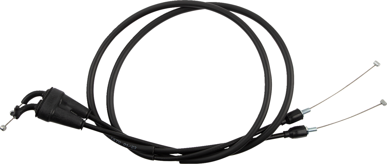 MOOSE OFFROAD Black Vinyl Throttle Cable - Stock Length - Gas Gas/Husqvarna/KTM