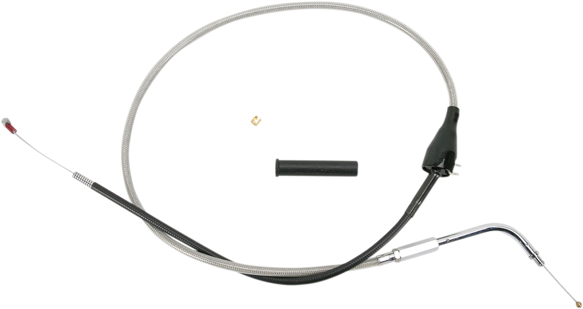 DRAG SPECIALTIES Stainless Braided Idle Cable - 28-1/2"