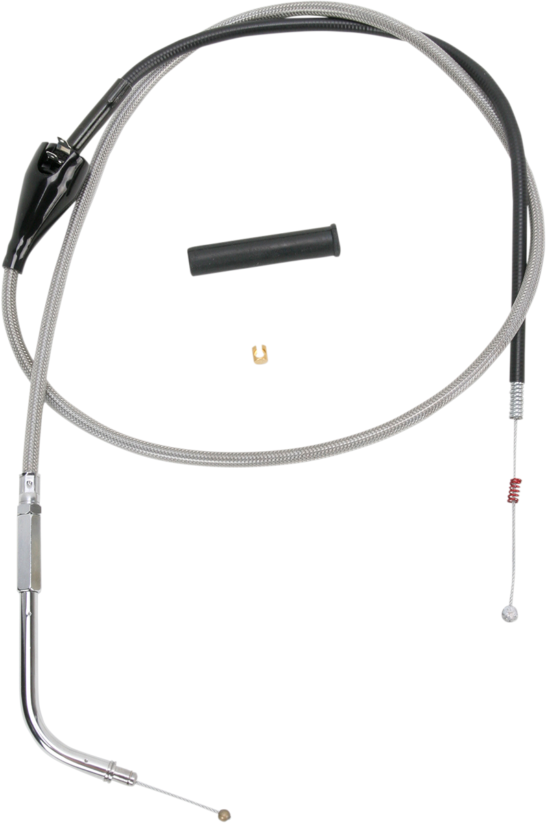 DRAG SPECIALTIES Stainless Braided Idle Cable - 44"