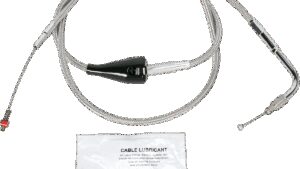 BARNETT Stainless Steel Idle Cable - Cruise - +8" - '02-'07 FLH