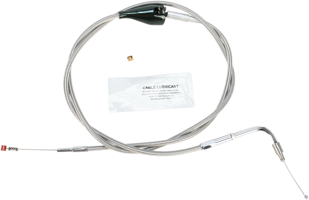 BARNETT Stainless Steel Idle Cable - +10" - '02-'06 FLH