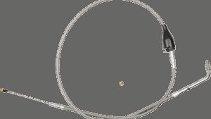 LA CHOPPERS Stainless Braided Handlebar Idle Cable - 15"-17" - Dyna/Softail