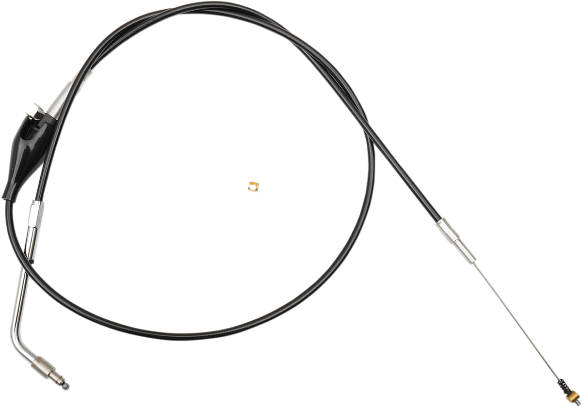 LA CHOPPERS Black Vinyl Braided Handlebar Idle Cable - 15"-17" - Touring