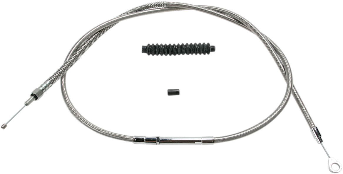 BARNETT High-Efficiency Stainless Steel Clutch Cable for Harley-Davidson - +6" - Dyna/Softail