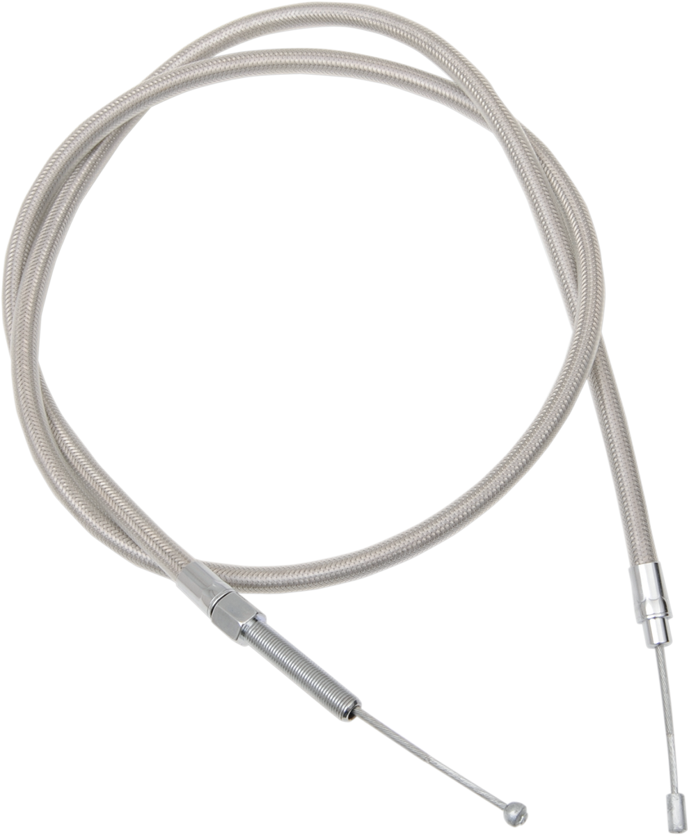 DRAG SPECIALTIES High-Efficiency Braided Stainless Steel Clutch Cable - 56"
