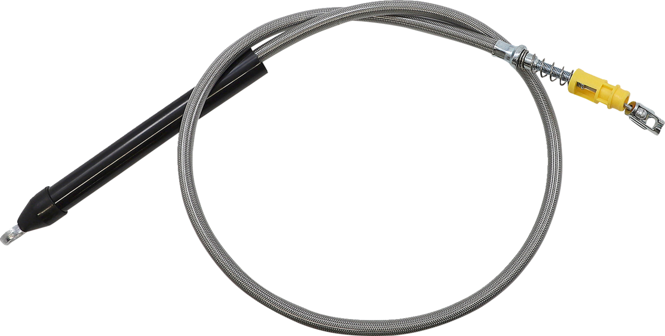 LA CHOPPERS Stainless Steel Braided Clutch Cable - Quick Connect - 12"-14" Ape Hangers - '18-'21 Softail