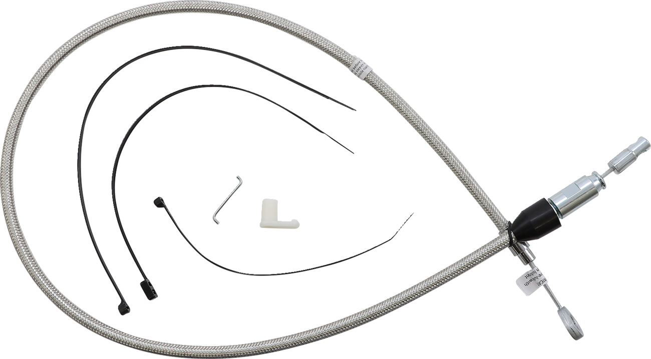 MAGNUM SHIELDING Polished Stainless Quick Connect Upper Clutch Cable - 38"