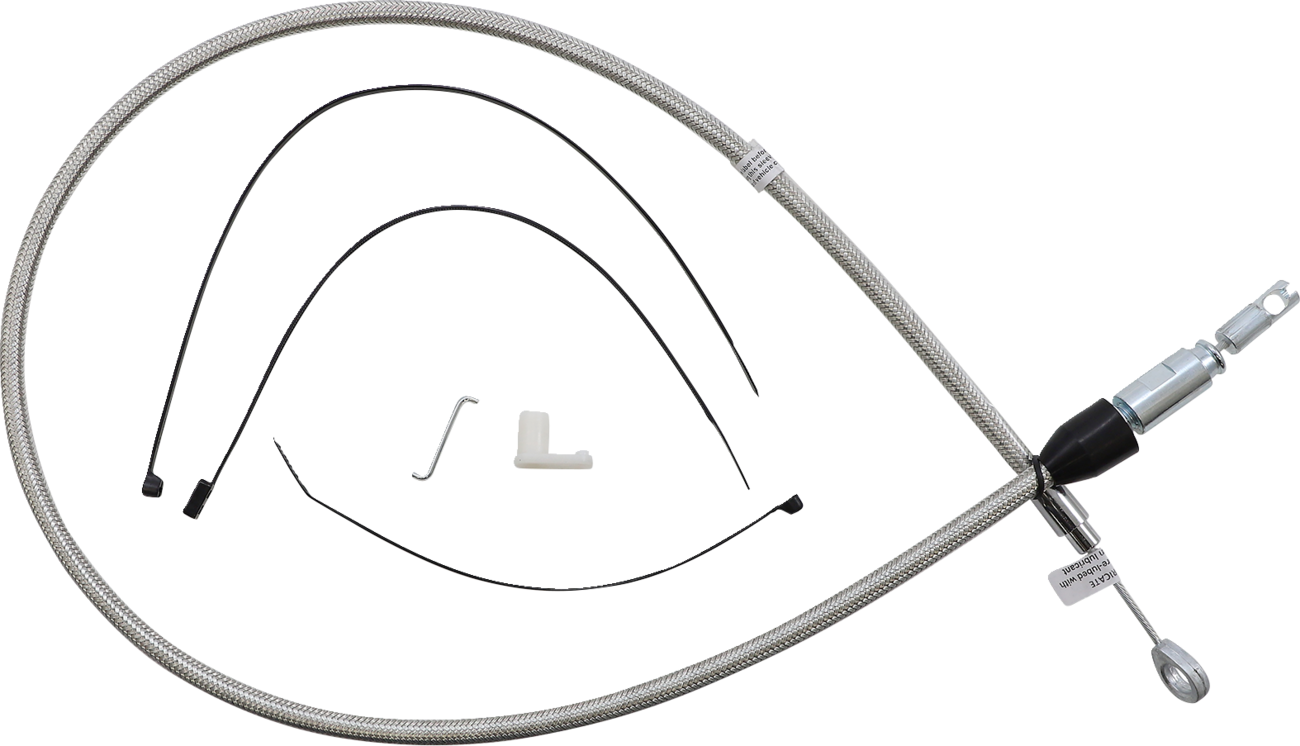 MAGNUM SHIELDING Polished Stainless Quick Connect Upper Clutch Cable - 40"