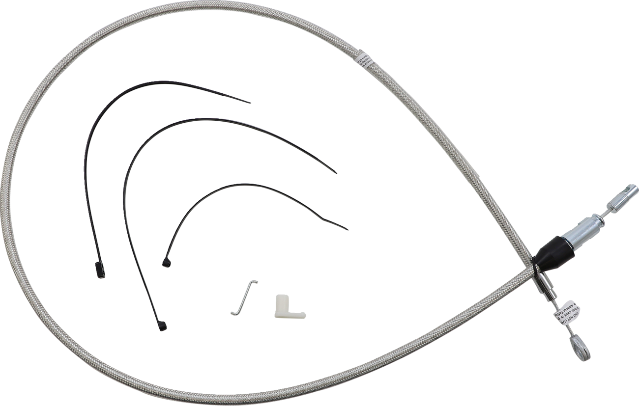 MAGNUM SHIELDING Polished Stainless Quick Connect Upper Clutch Cable - 52"