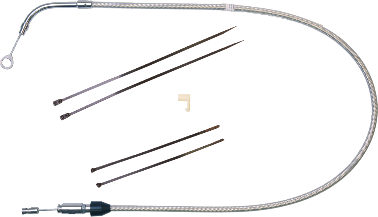 MAGNUM SHIELDING Polished Stainless Quick Connect Upper Clutch Cable - 49"