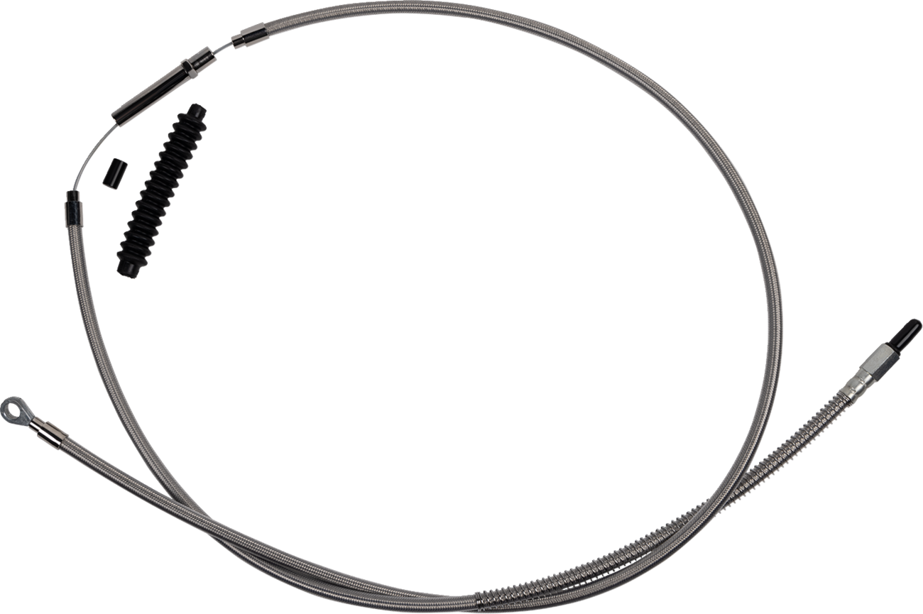 BARNETT High-Efficiency Stainless Steel Clutch Cable for Harley-Davidson - +8" - '18-'23 Softail