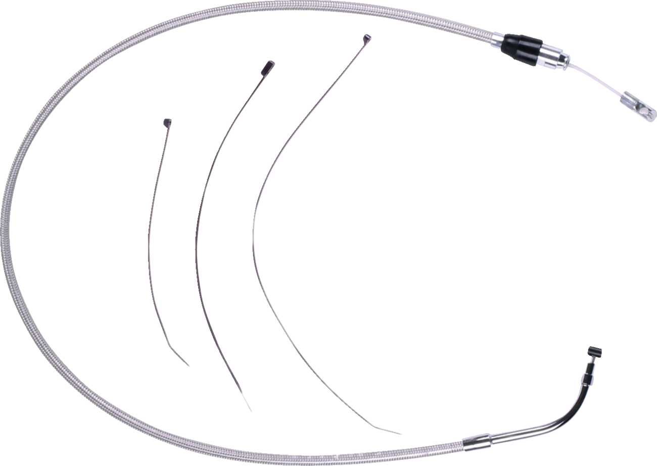 MAGNUM SHIELDING Polished Stainless Quick Connect Upper Clutch Cable - 49-1/4"