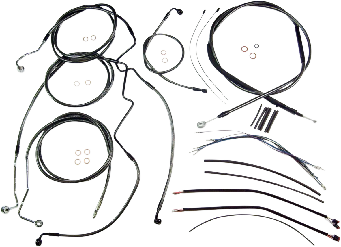 MAGNUM SHIELDING Black Pearl™ Designer Handlebar Installation Kit - 18"-20" - '17-'20 FLH