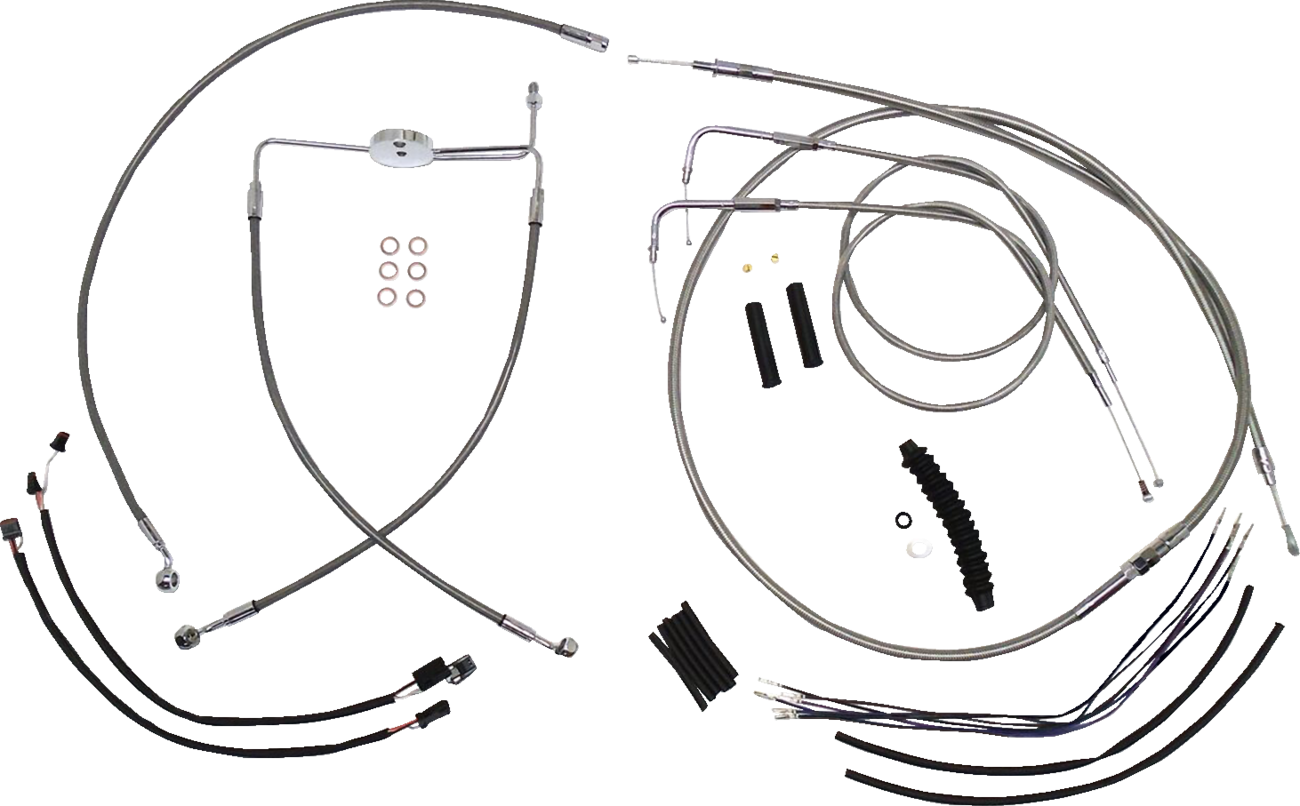 MAGNUM SHIELDING XR Handlebar Installation Kit - 12"-14" Ape Hangers - '12-'17 FXDF - Stainless Steel