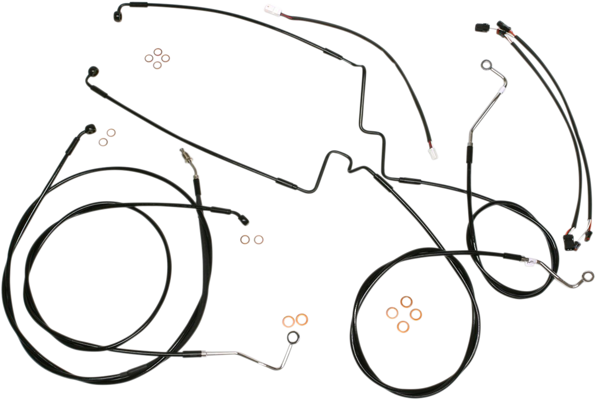 MAGNUM SHIELDING XR Handlebar Installation Kit - 15"-17" Ape Hangers - '17-'20 FLH - Black