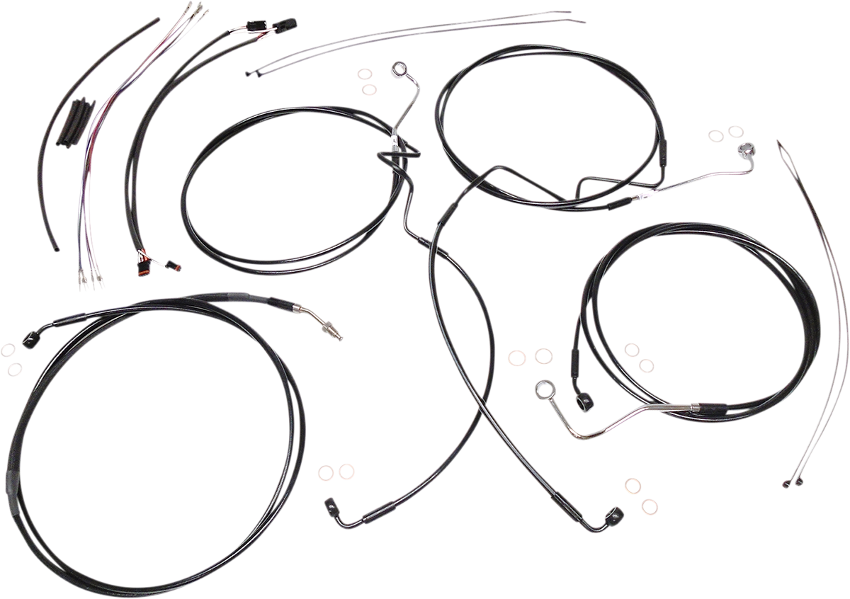 MAGNUM SHIELDING XR Handlebar Installation Kit - 12"-14" Ape Hangers - '14-'15 FLH - Black