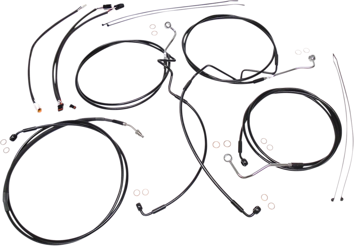 MAGNUM SHIELDING XR Handlebar Installation Kit - 12"-14" Ape Hangers - '16 FLH - Black