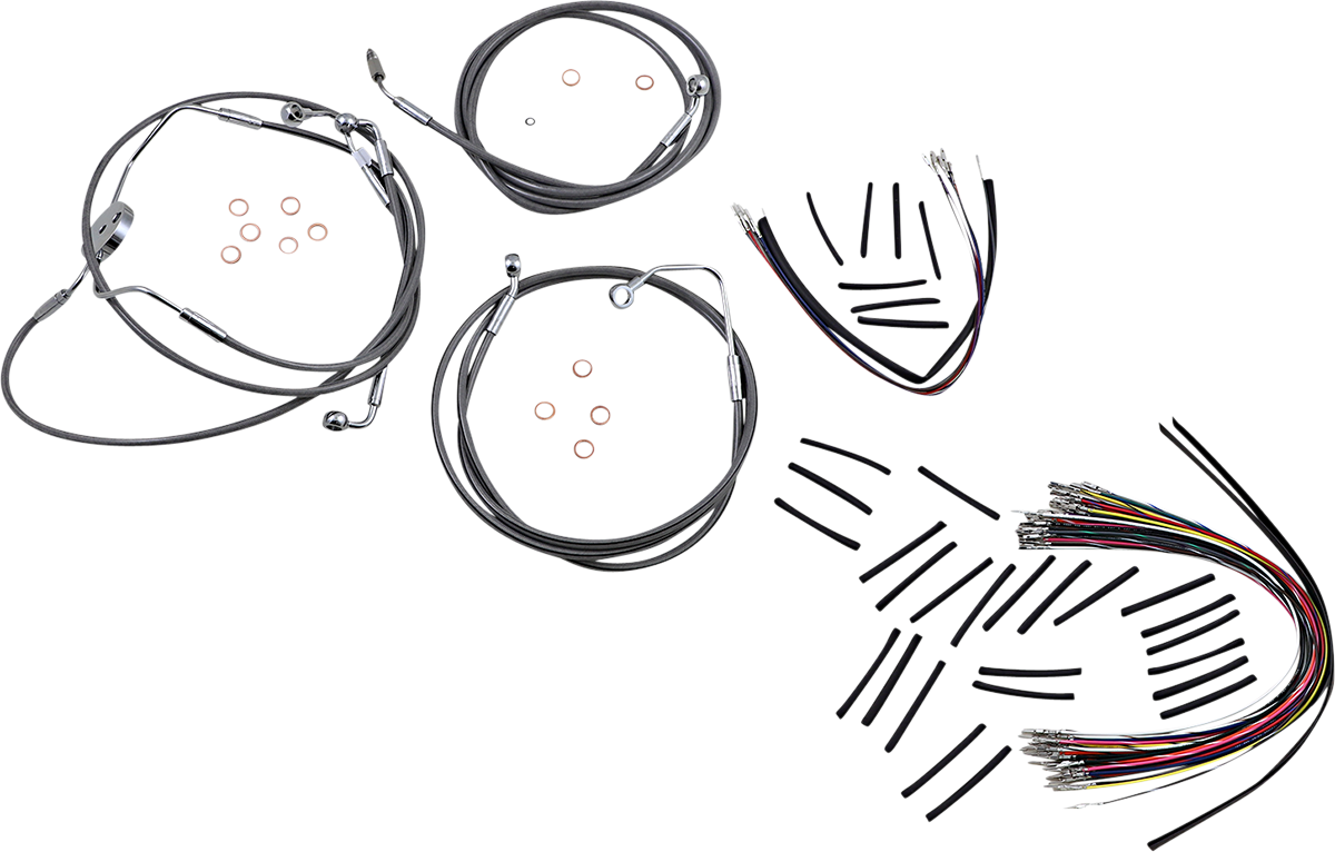 MAGNUM SHIELDING XR Handlebar Installation Kit - 15"-17" Ape Hangers - '09-'12 FLTRSE - Stainless Steel