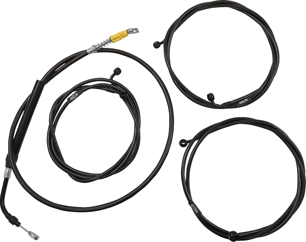 LA CHOPPERS Complete Plug-and-Play Cable Kit - 18" - 20" Handlebars - '21-'22 FLH - ABS - Midnight