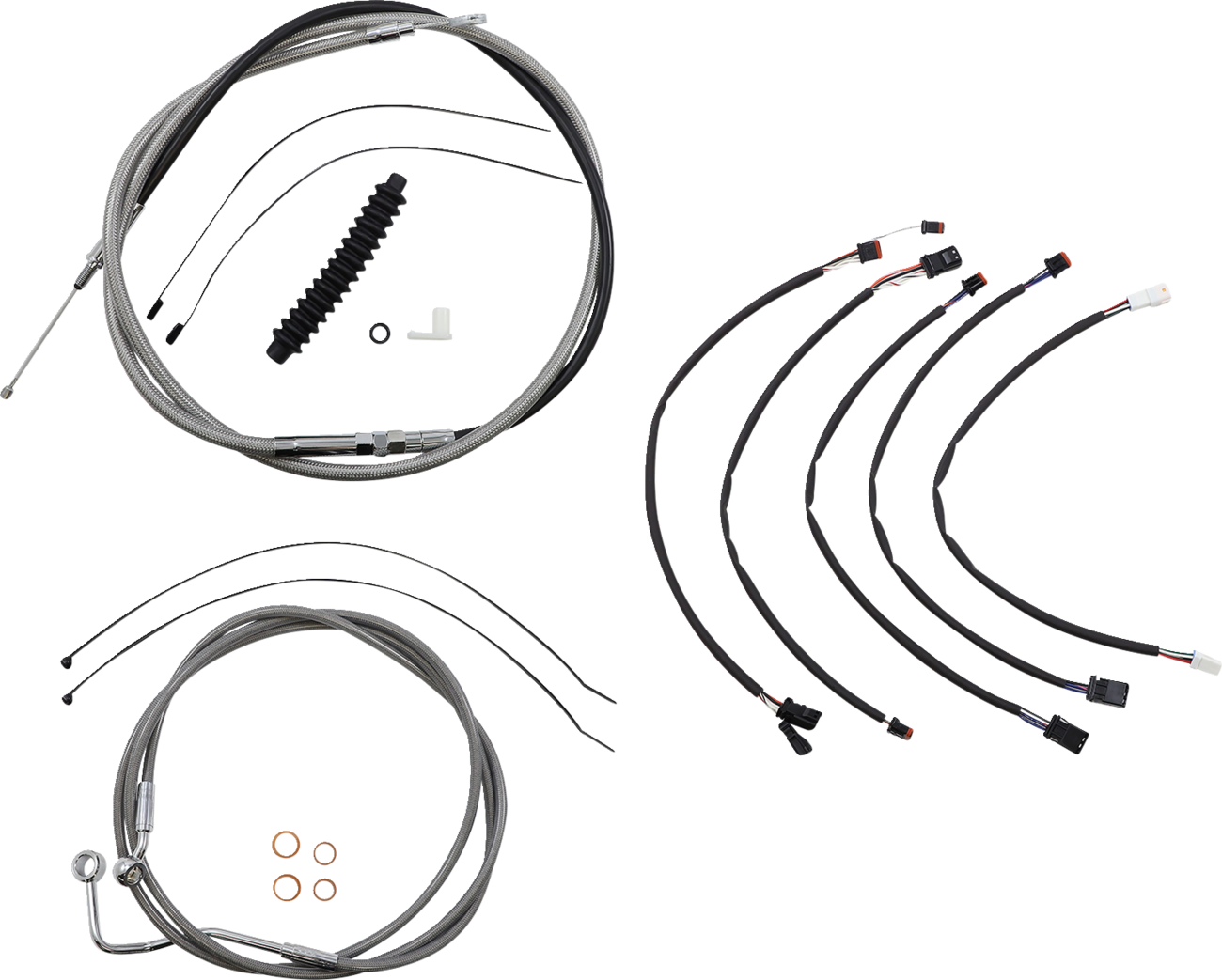 MAGNUM SHIELDING XR Handlebar Installation Kit - 15"-17" Ape Hangers - '21-'24 FLHRXS - Stainless Steel/Chrome