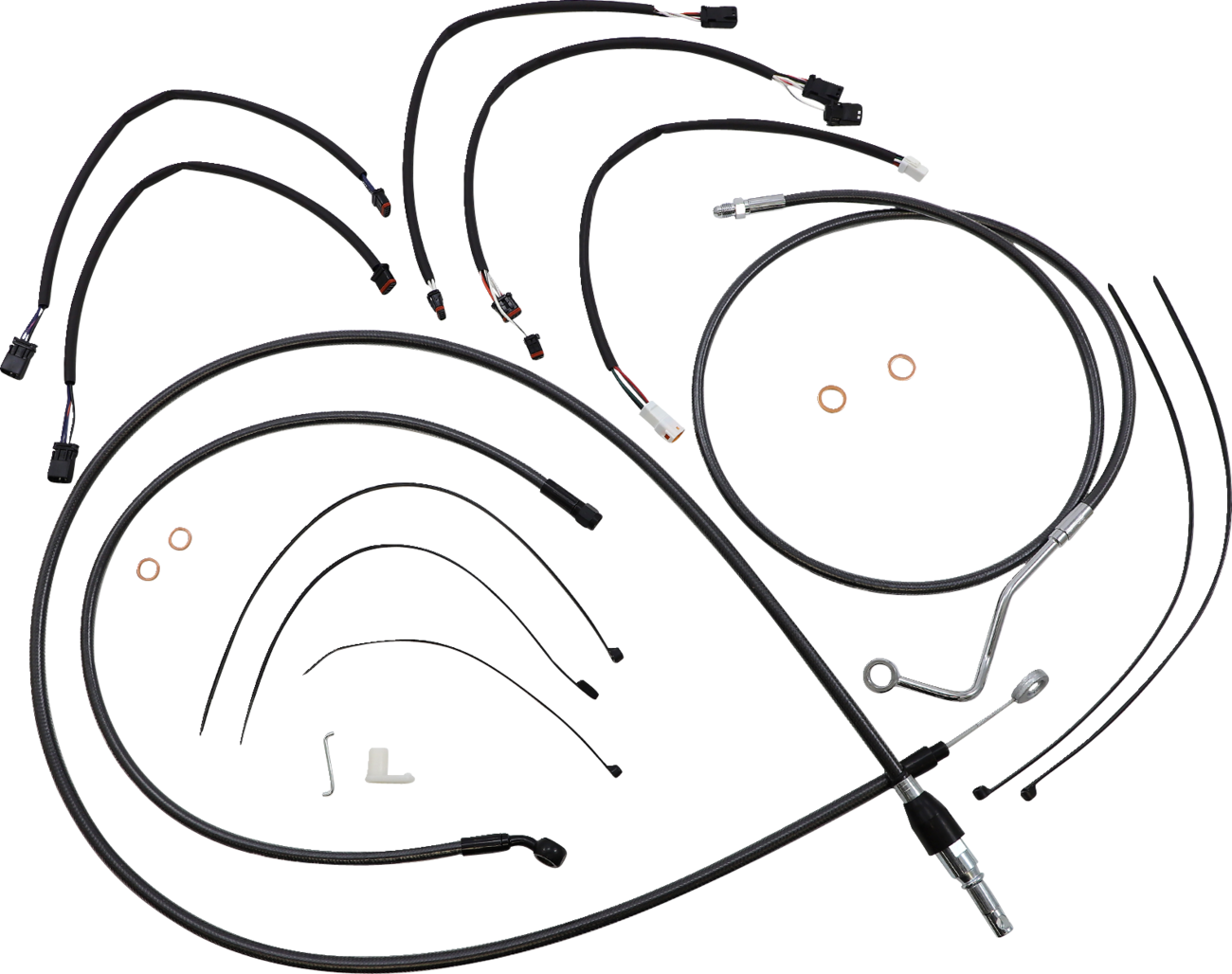 MAGNUM SHIELDING Black Pearl™ Designer Handlebar Installation Kit - 15"-17" - '21-'23 FLHRXS