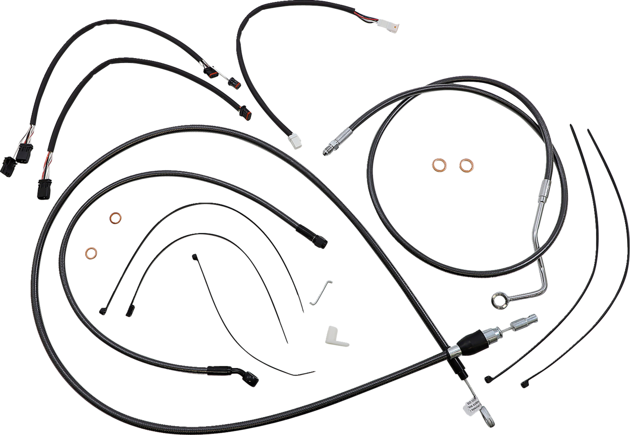 MAGNUM SHIELDING Black Pearl™ Designer Handlebar Installation Kit - 12"-14" - '21-'22 FLHR