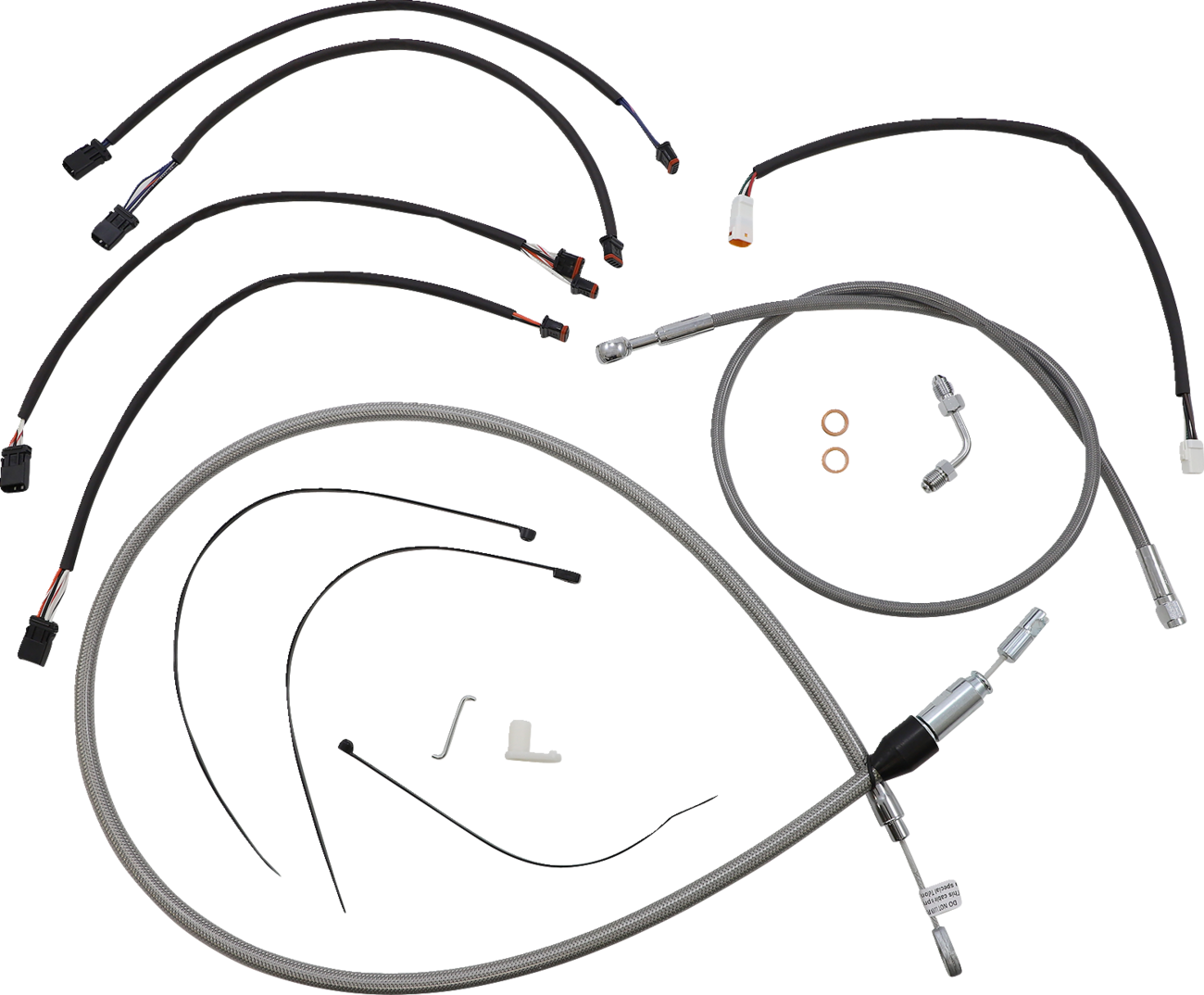 MAGNUM SHIELDING XR Handlebar Installation Kit - 12"-14" Ape Hangers - '18-'24 Softail - Stainless Steel/Chrome