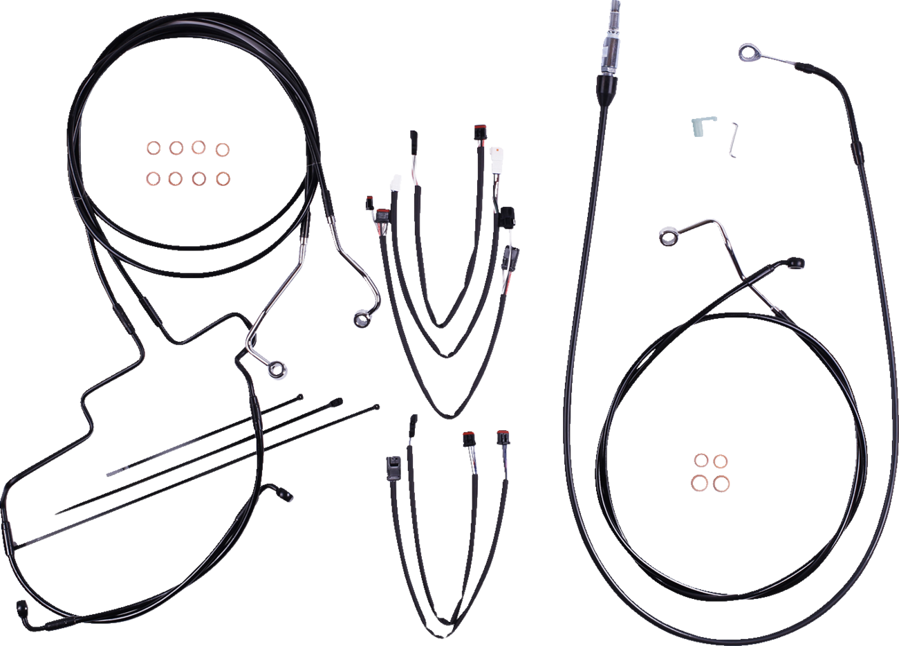 MAGNUM SHIELDING XR Handlebar Installation Kit - 15"-17" Ape Hangers - '21-'22 FLH - Black